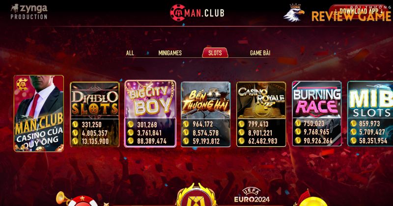 Game slot đa dạng chủ đề của Manclub